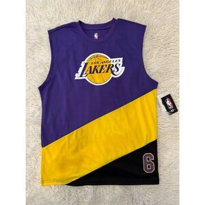 NBA LeBron James #6 Lakers Men's Jersey Tank Top Multicolor Size L Large